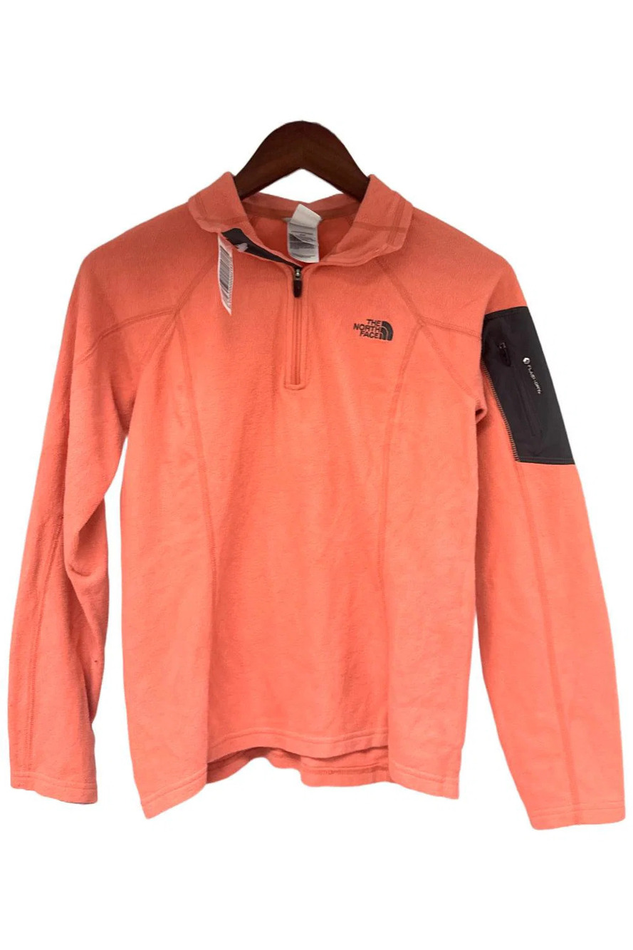 The North Face Women;s 1/4 Fleece Pullover Sweater Salmon Orange - Regular